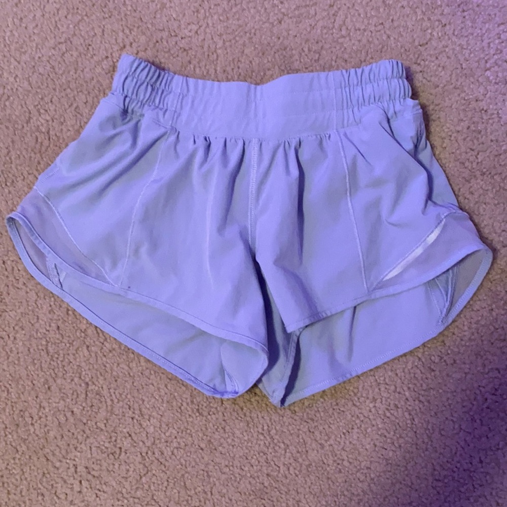 Lululemon light blue hotty hot shorts